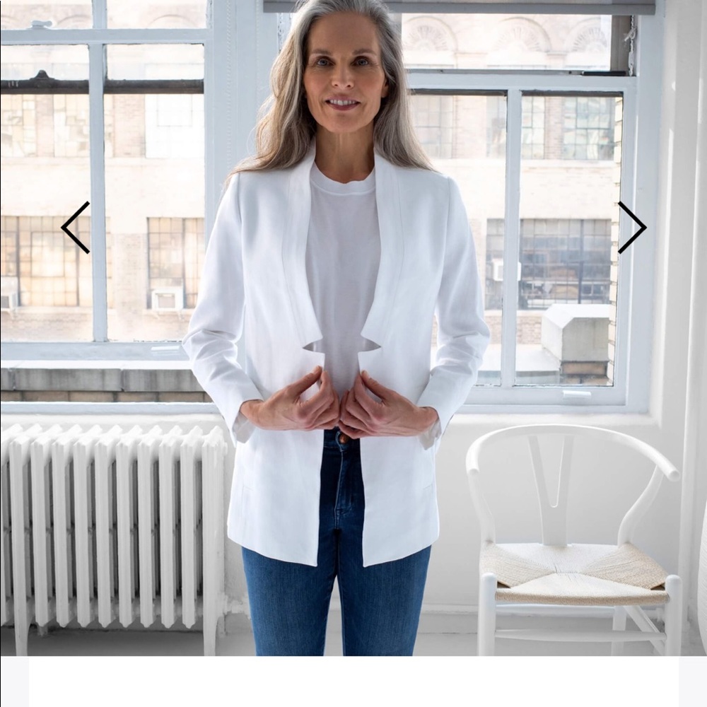 Ayr white linen blazer